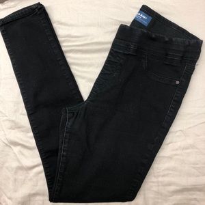 Mid rise black jeggings tall